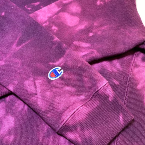 Champion Sweatshirt Tie - Dye Berry Crew Neck - Picture 5 of 9